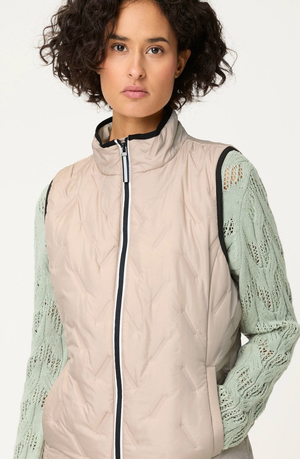 Classic Beige in Jacket with Detachable Gilet
