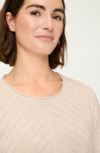 Classic Beige Diagonal Knit Henny Jumper