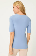Cloud Blue Placement Print T Shirt