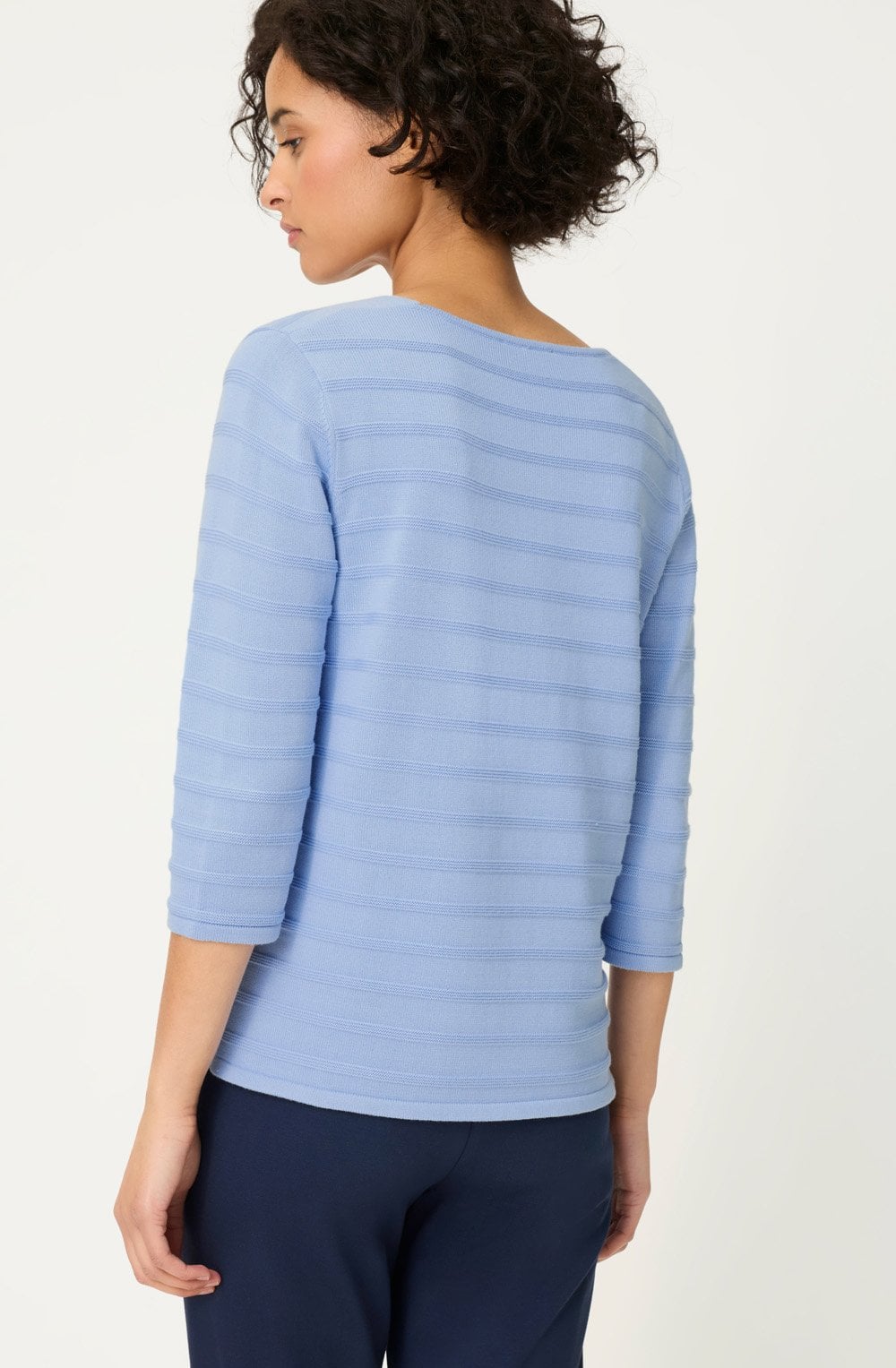 Cloud Blue Square Neck Henny Jumper