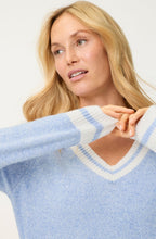 Cloud Blue V Neck Henny Jumper