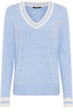 Cloud Blue V Neck Henny Jumper