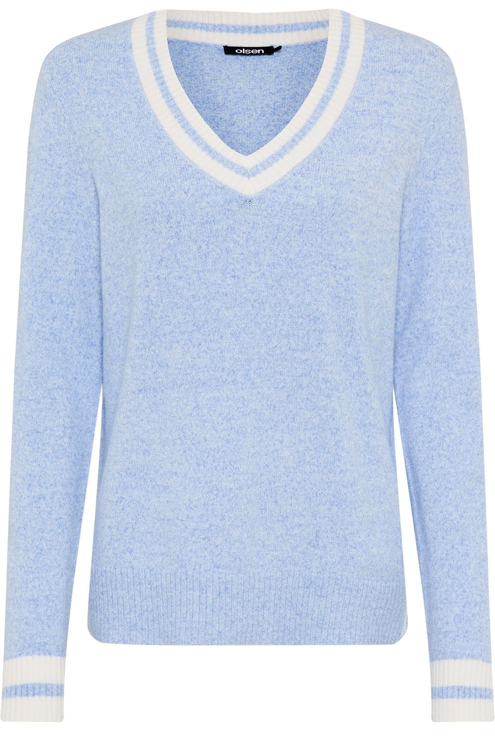 Cloud Blue V Neck Henny Jumper