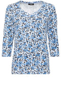 Cobalt Blue Patterned Top