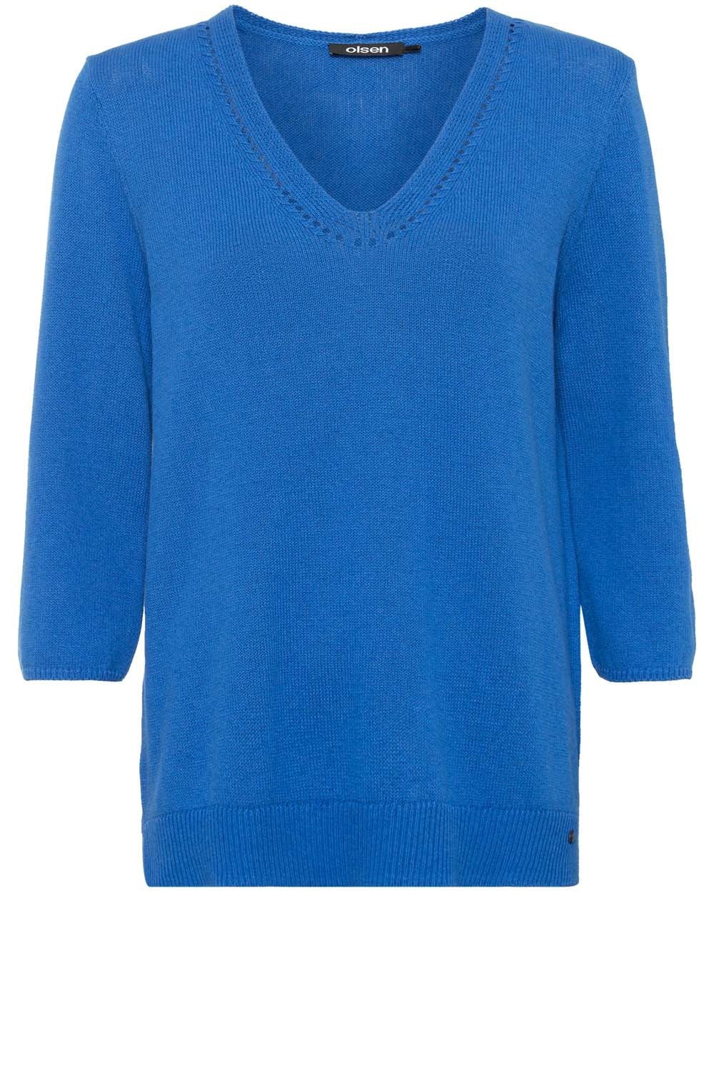 Cobalt Blue V Neck Jumper