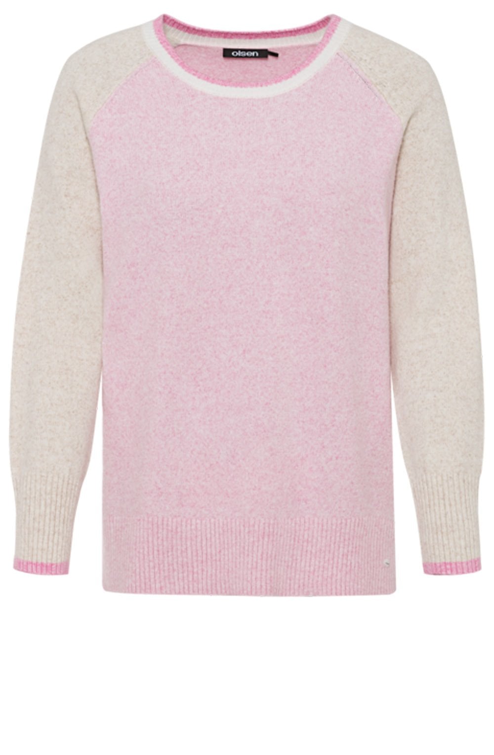 Colour Block Fine Knit Jumper