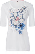 Coral Floral Design T Shirt