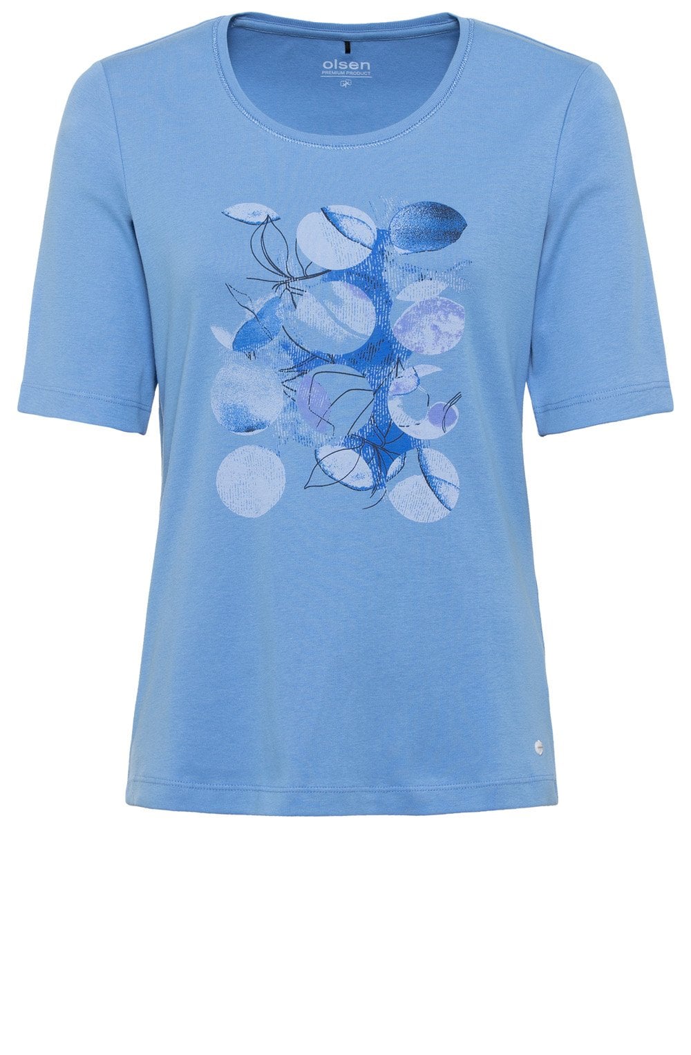 Cornflower Blue Abstract Design T Shirt