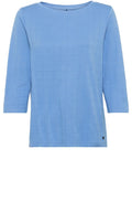 Cornflower Blue Check Stitch Top