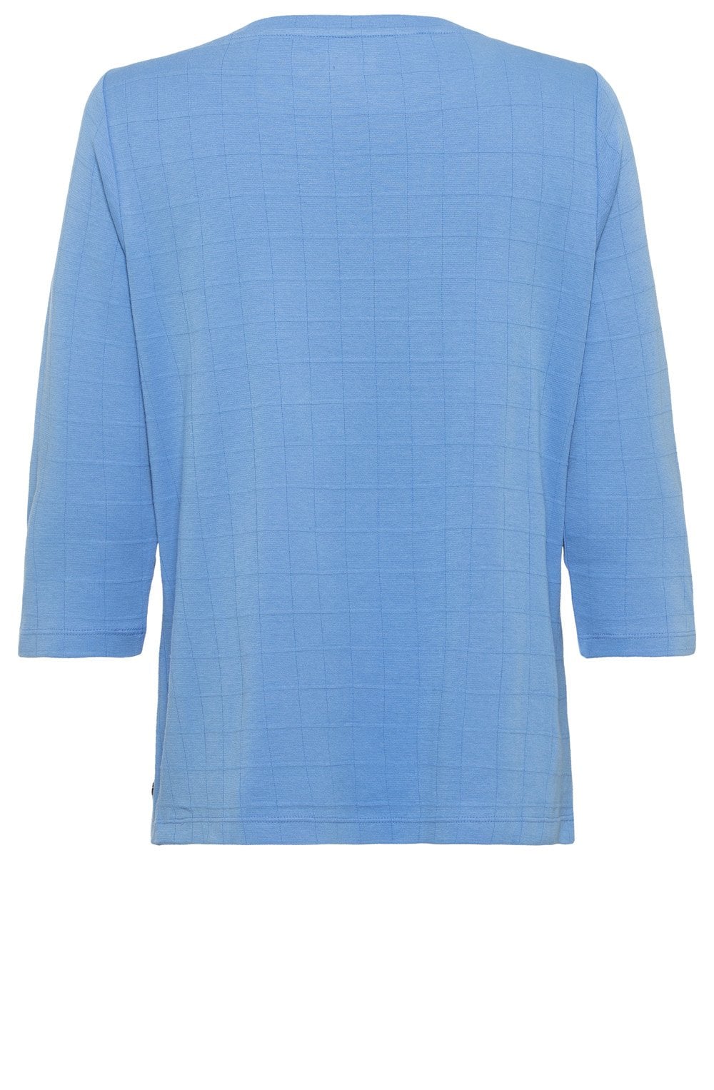 Cornflower Blue Check Stitch Top