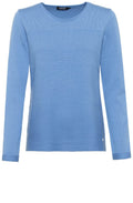 Cornflower Blue Horizontal Ribbed Jumper