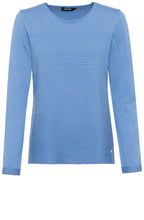 Cornflower Blue Horizontal Ribbed Jumper