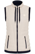Cream and Ink Blue Reversible Gilet