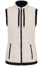 Cream and Ink Blue Reversible Gilet