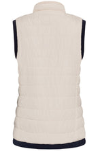 Cream and Ink Blue Reversible Gilet