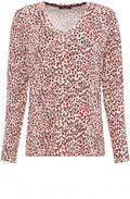 Cream and Mulberry Animal Print Edda Top