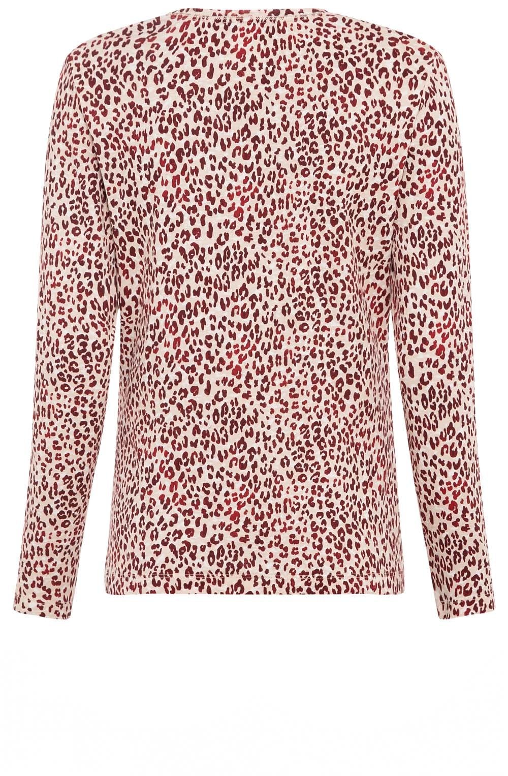 Cream and Mulberry Animal Print Edda Top