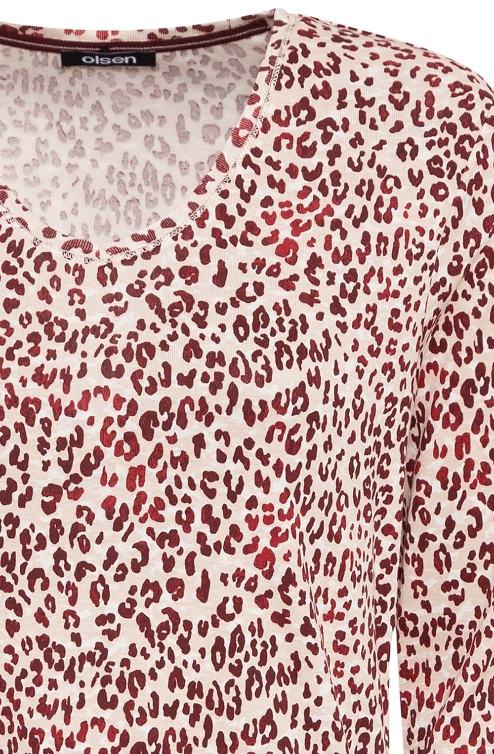 Cream and Mulberry Animal Print Edda Top