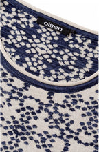 Cream & Blue Patterned Jumper