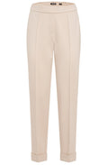 Cream Cropped Lisa Jersey Trousers