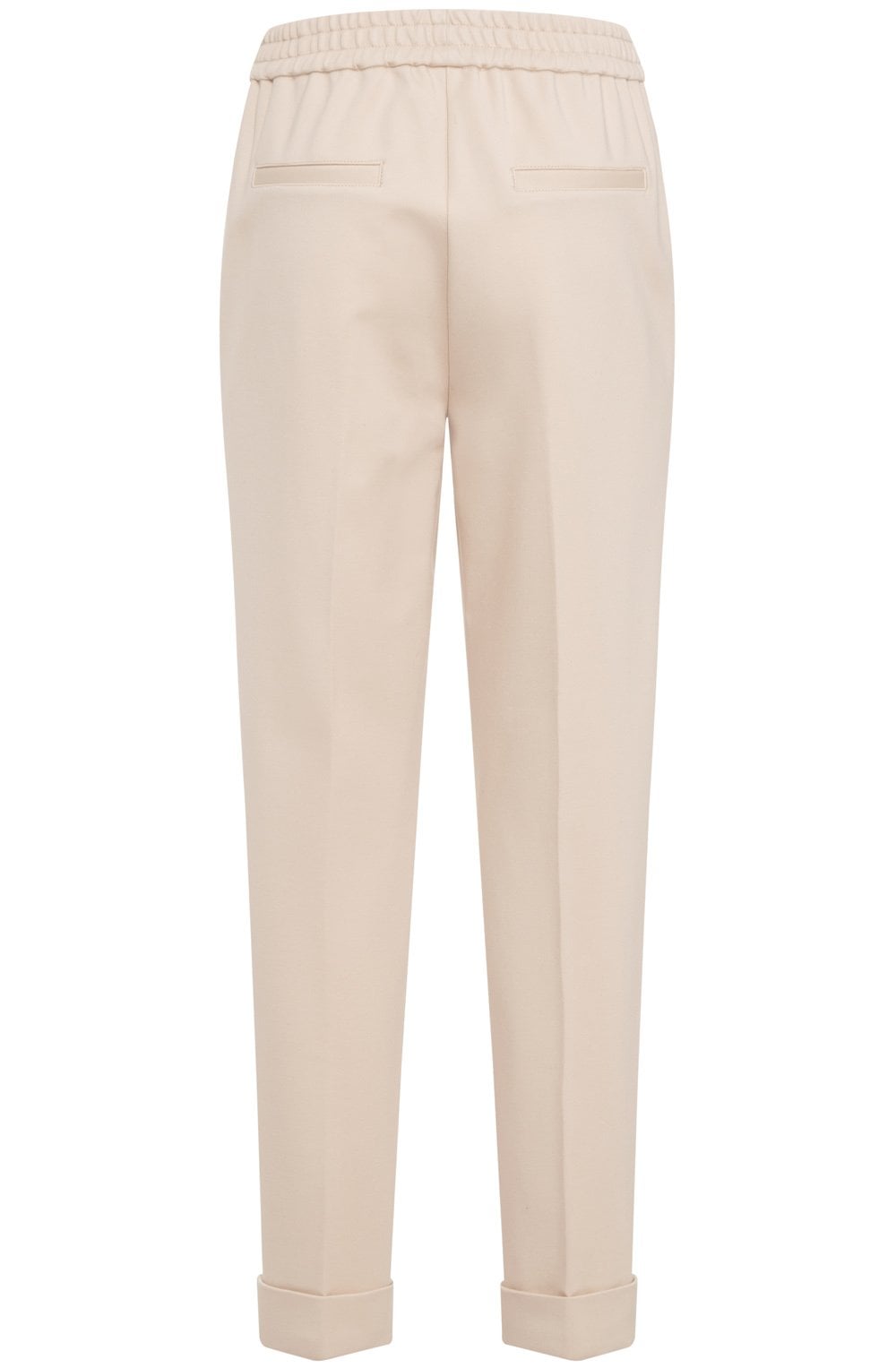 Cream Cropped Lisa Jersey Trousers