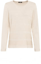 Cream Melange Horizontal Ribbed Jumper
