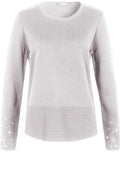 Cream Pearl Detailed Sweater
