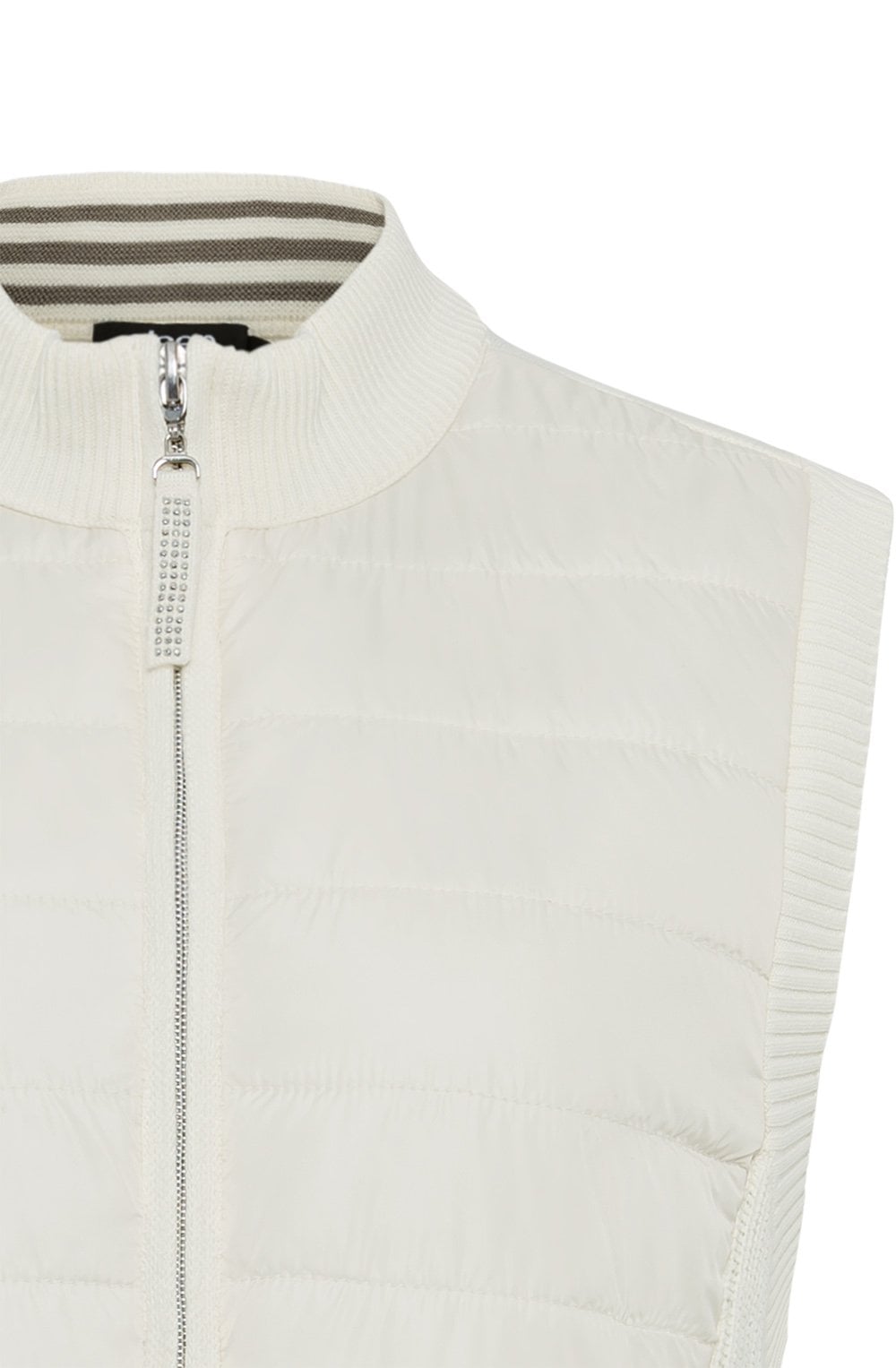 Cream Quilted Front Waistcoat