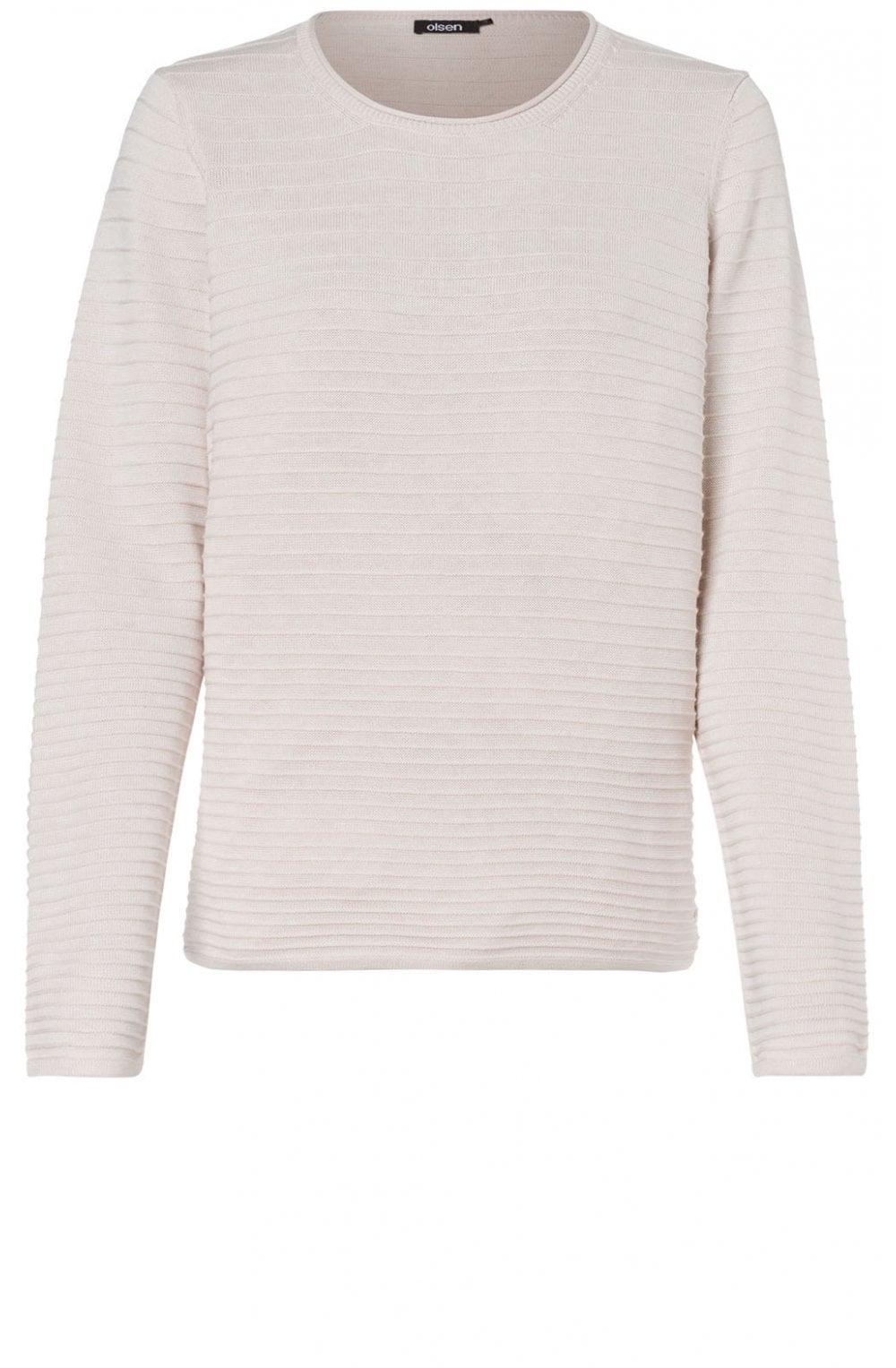 Cream Ribbed Knit Jumper