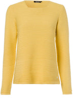 Cream Yellow Ribbed Knit Jumper