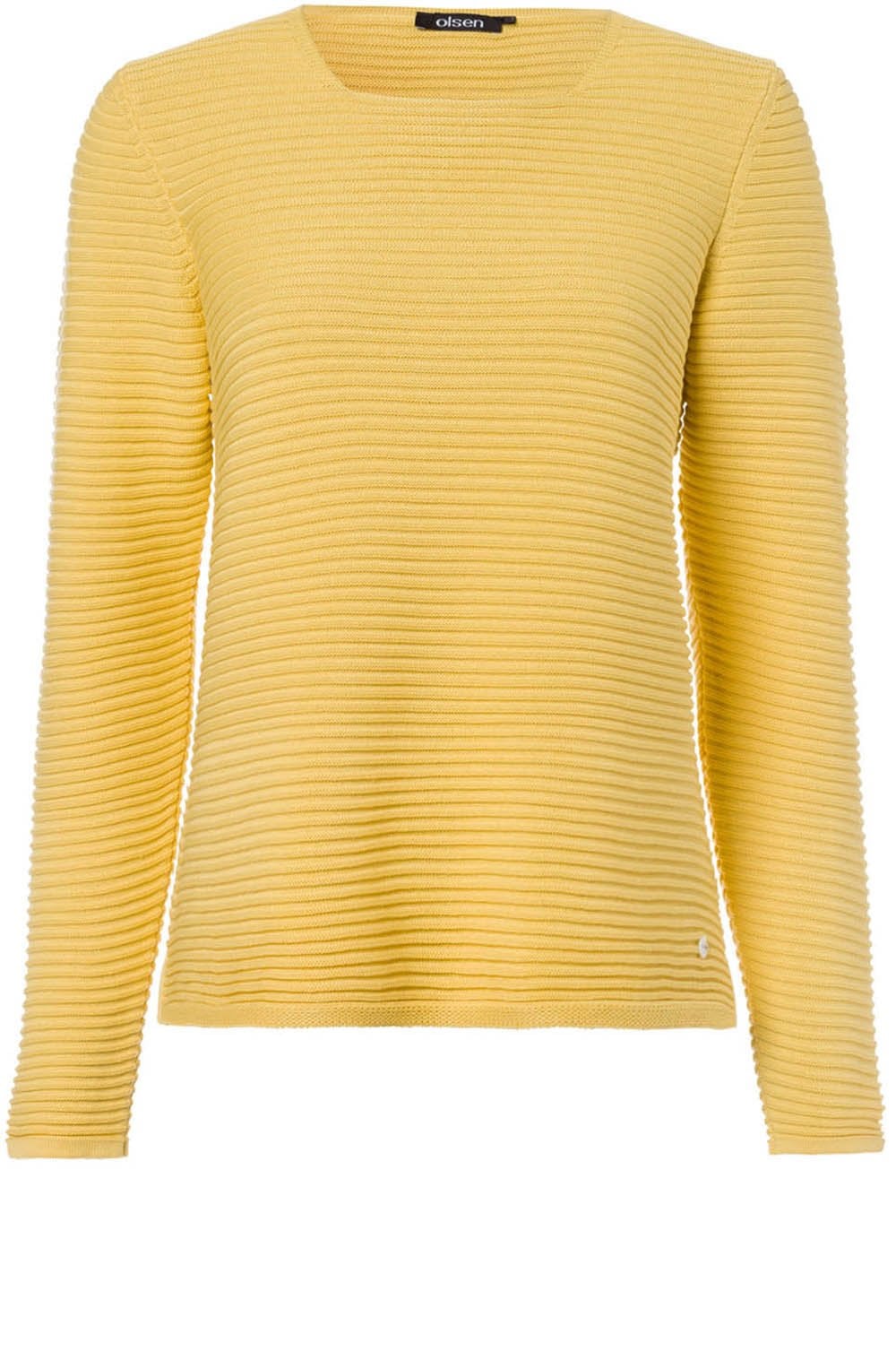 Cream Yellow Ribbed Knit Jumper