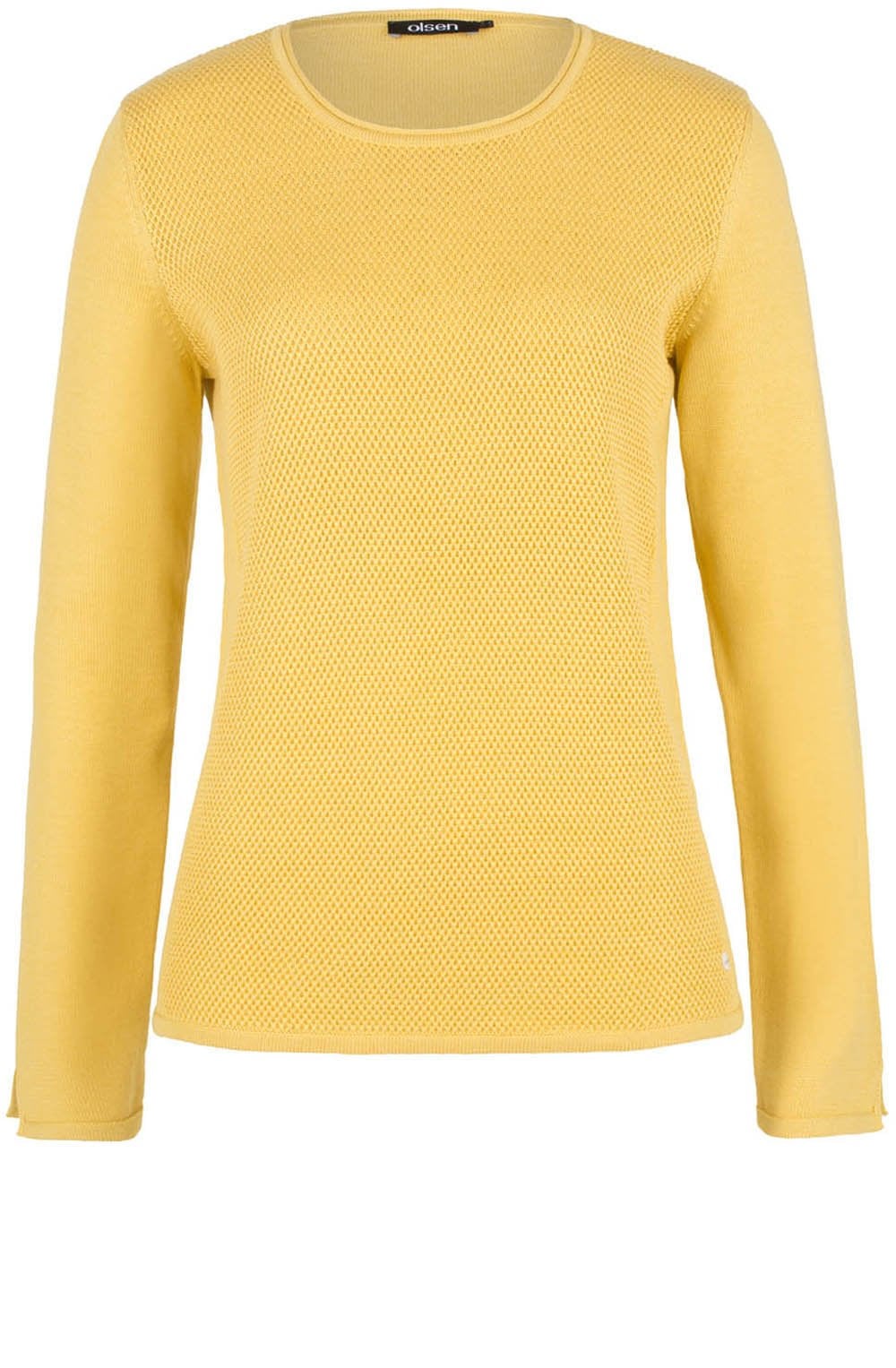 Cream Yellow Textured Knit Jumper