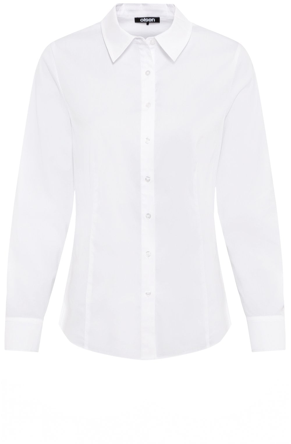 Crisp White Shaped Blouse