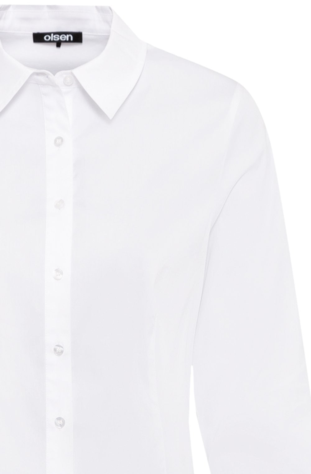 Crisp White Shaped Blouse