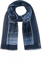 Crown Blue Diamond Print Scarf