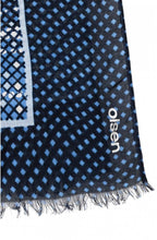 Crown Blue Diamond Print Scarf