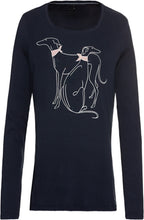 Crown Blue Dog Print Top