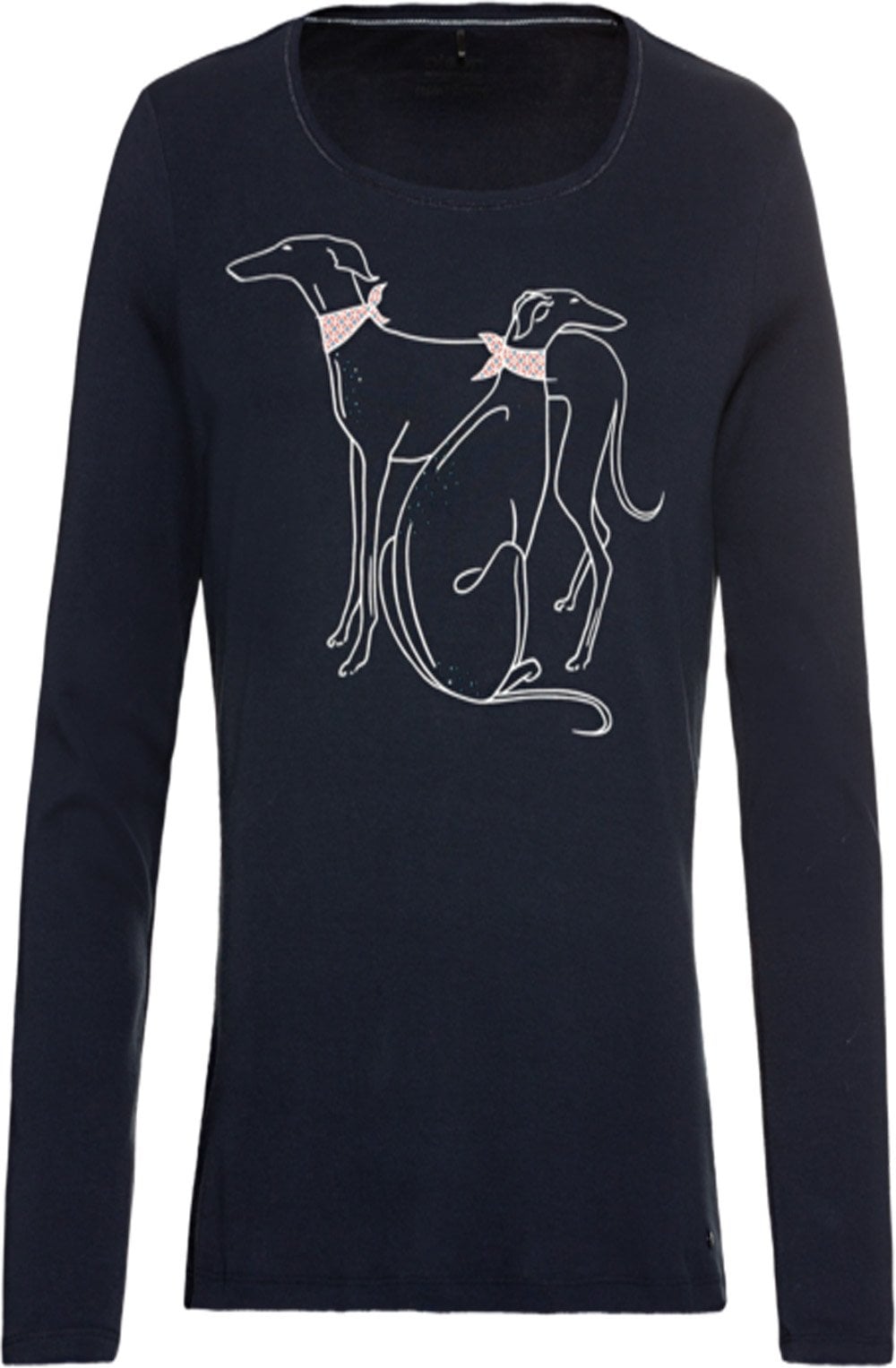 Crown Blue Dog Print Top