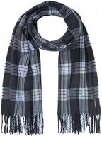 Crown Blue Flannel Print Scarf