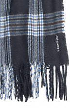 Crown Blue Flannel Print Scarf