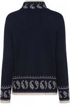 Crown Blue Paisley Knit Jumper
