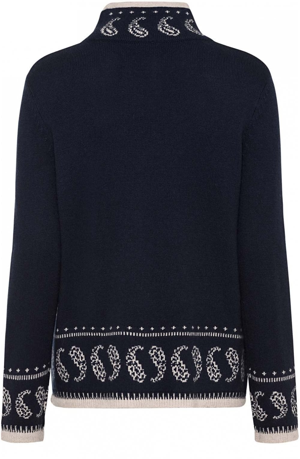 Crown Blue Paisley Knit Jumper