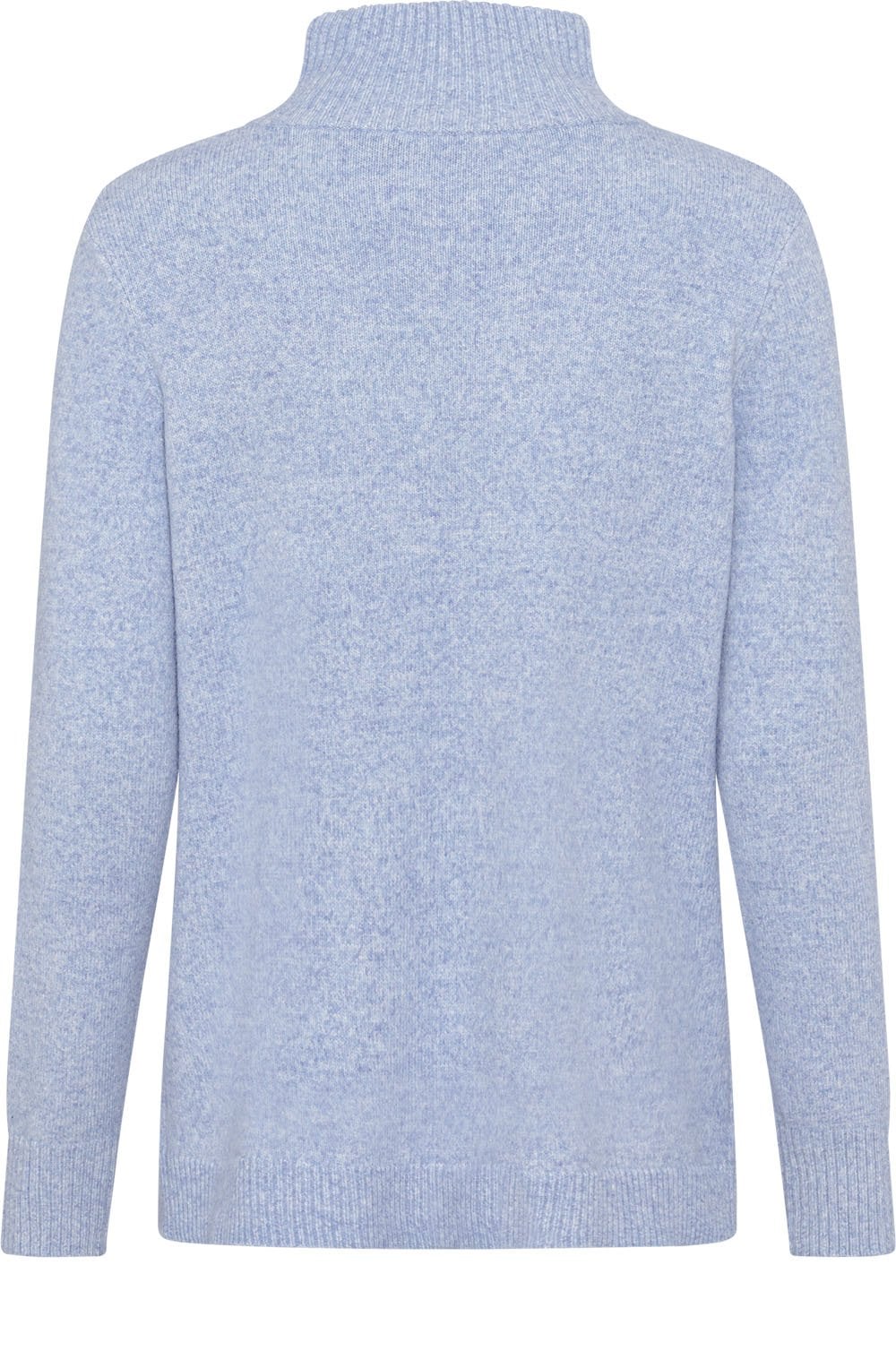 Crystal Blue Cable Knit High Neck Jumper