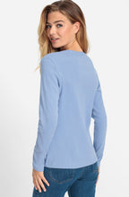 Crystal Blue Long Sleeved Jersey Top