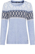 Crystal Blue Norwegian Pattern Eva Jumper