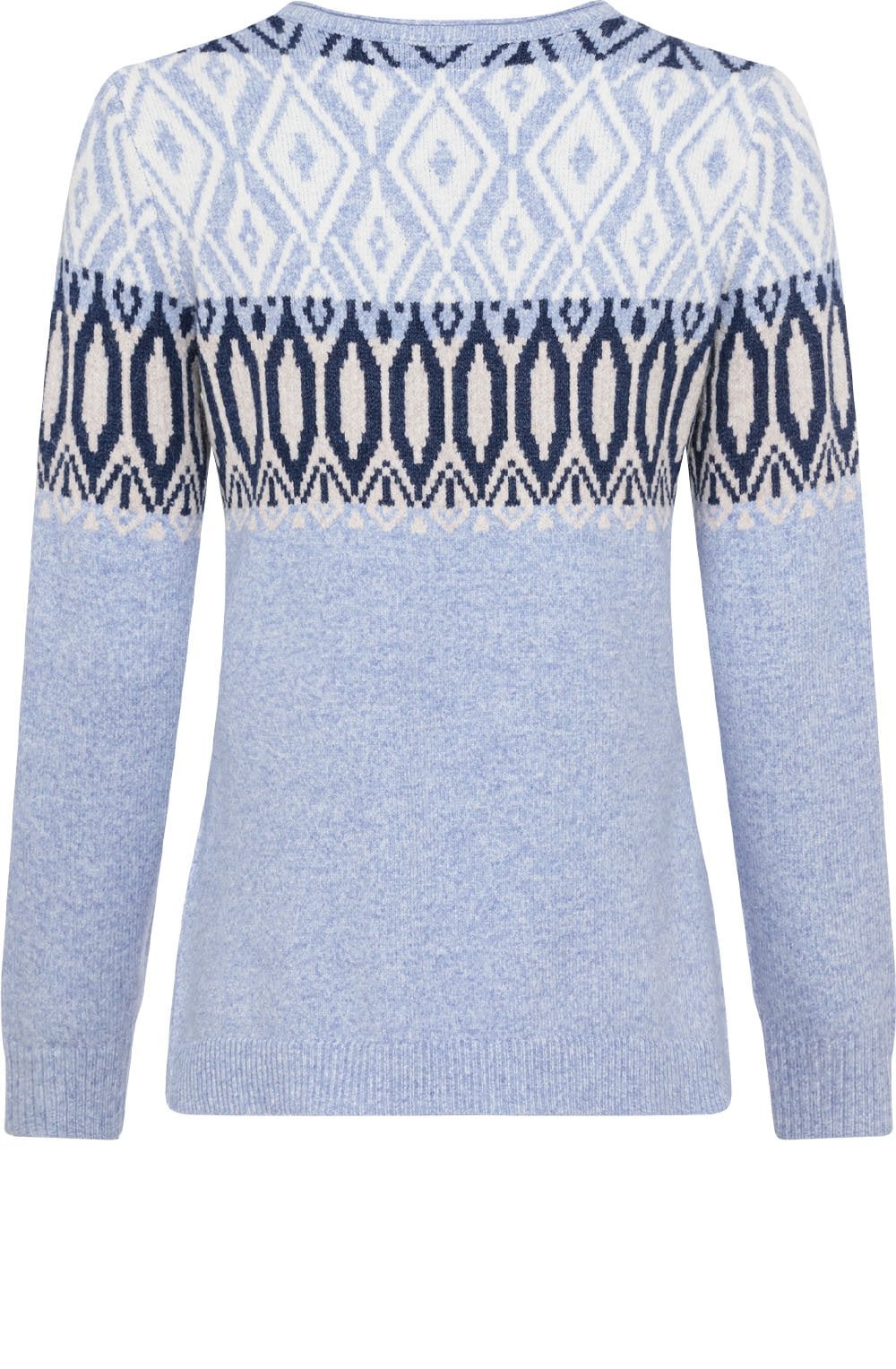 Crystal Blue Norwegian Pattern Eva Jumper