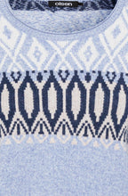 Crystal Blue Norwegian Pattern Eva Jumper