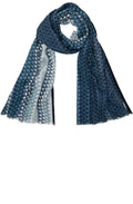 Dark Blue Aqua Crystal Scarf