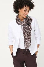 Dark Brown and Raspberry Leopard Lightweight Scarf