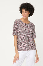 Dark Brown and Raspberry Leopard Print Clara Top